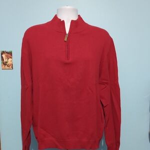 Roundtree & Yorke Men's Red Zip-Up Sweater